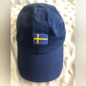 Embroidered Swedish Flag Navy Baseball Cap